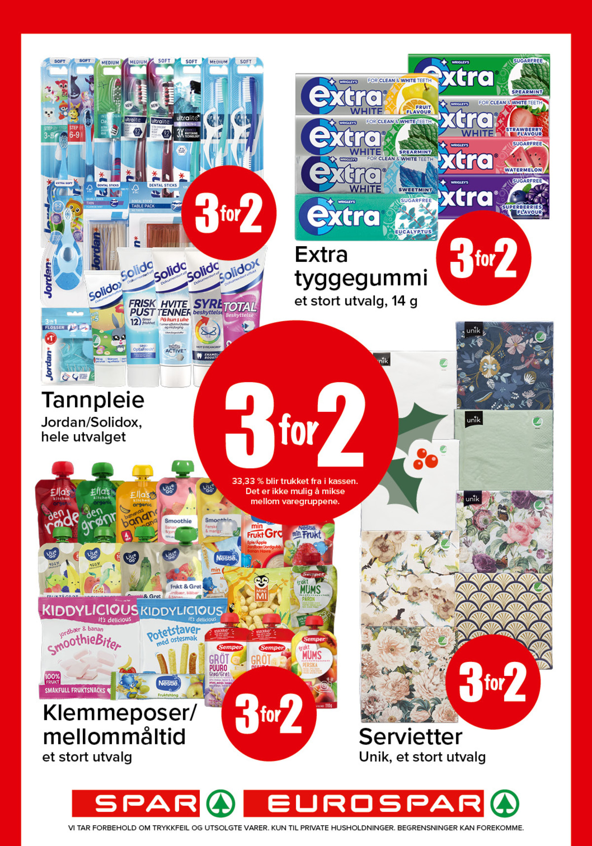 Se Spar - Eurospar kundeavis for uke 1 på Tilbudsuken.no. Se gode tilbud på mange varer, f.eks. tannkrem solidox eller tannbørste jordan. Les kundeavisen her! Side 11