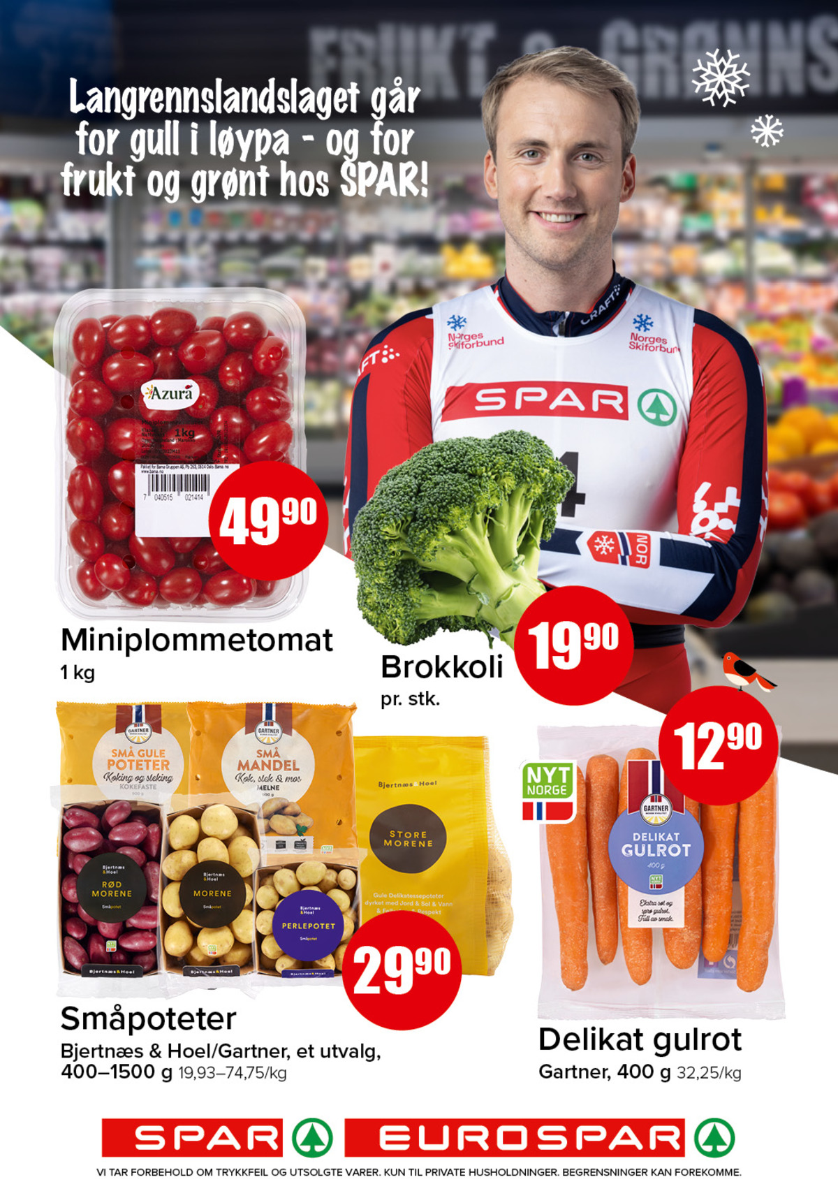 Se Spar - Eurospar kundeavis for uke 1 på Tilbudsuken.no. Se gode tilbud på mange varer, f.eks. tomater ukjent eller romanesco ukjent. Les kundeavisen her! Side 7