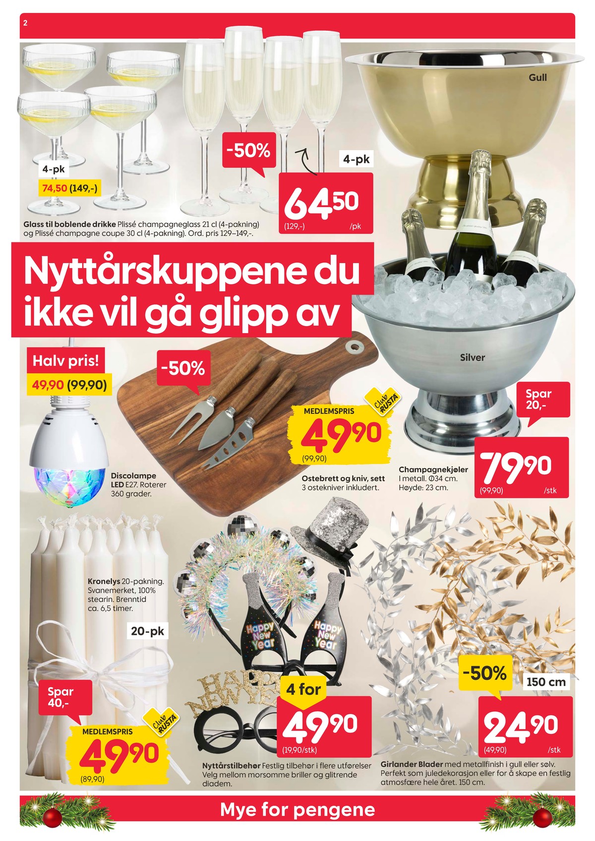 Se Rusta kundeavis for uke 1 på Tilbudsuken.no. Se gode tilbud på mange varer, f.eks. glass ukjent eller glass ukjent. Les kundeavisen her! Side 2