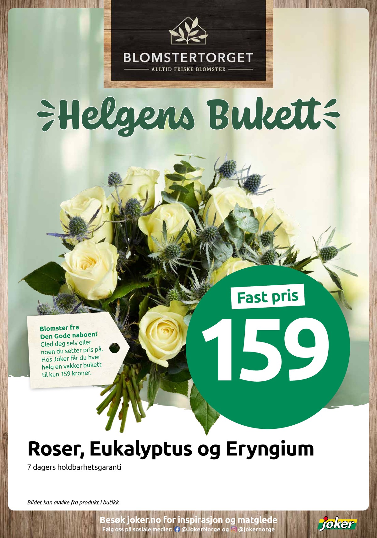 Se Joker kundeavis for uke 1 på Tilbudsuken.no. Se gode tilbud på mange varer, f.eks. bukett ukjent eller andre varer. Les kundeavisen her! Side 11