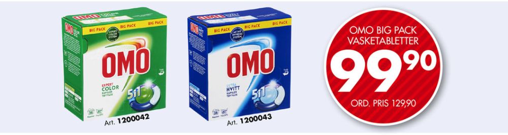 OMO, Vaskemiddel-tabs