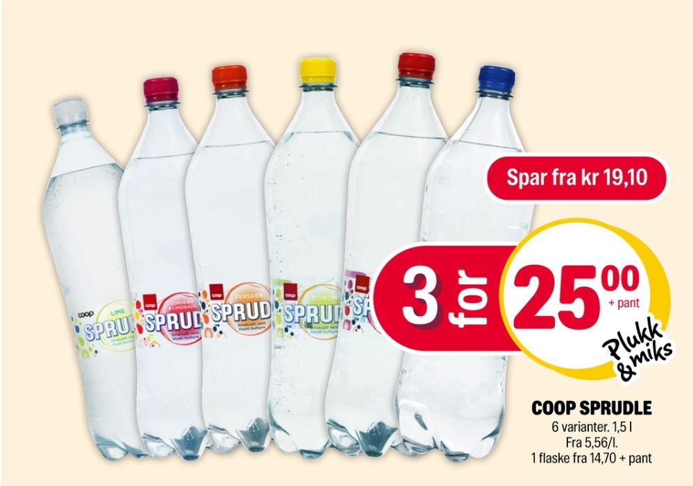 Sprudle, Vann med Kulsyre og Lime