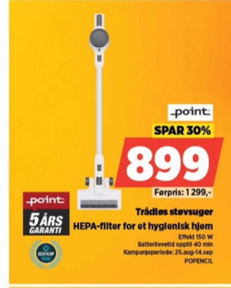 Point, Håndstøvsuger
