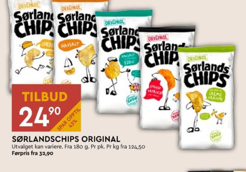 Sørlandschips Original, Chips Spansk paprika
