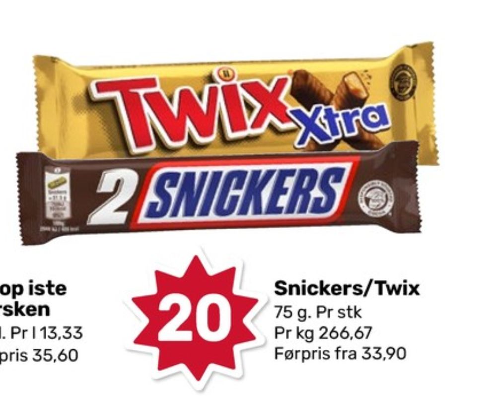 Twix, Sjokoladebar