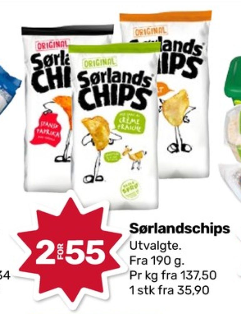Sørlandschips Original, Chips Spansk paprika