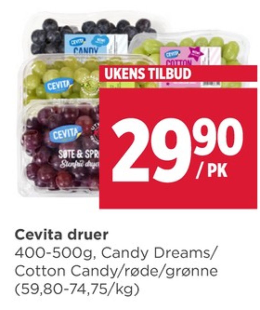 Cevita, Druer