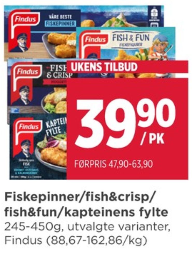 Findus, Fiskepinner