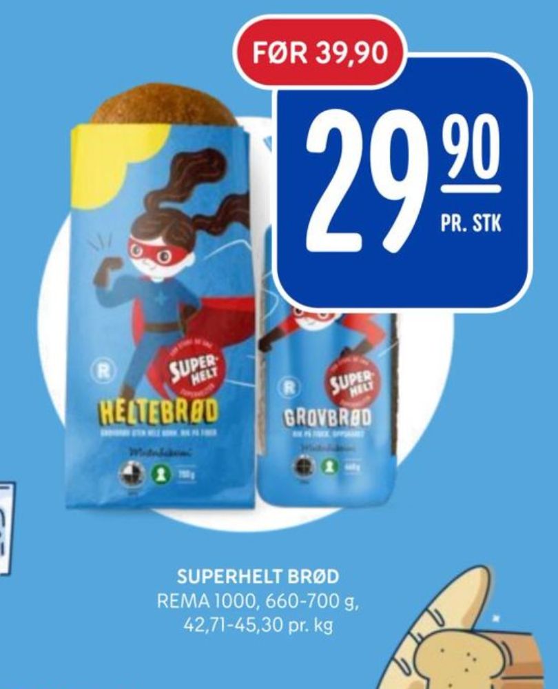 Rema 1000, Heltebrød