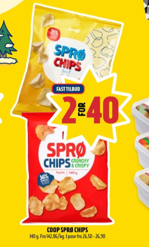 Coop, Sprø Chips Crunchy & Crispy Paprika
