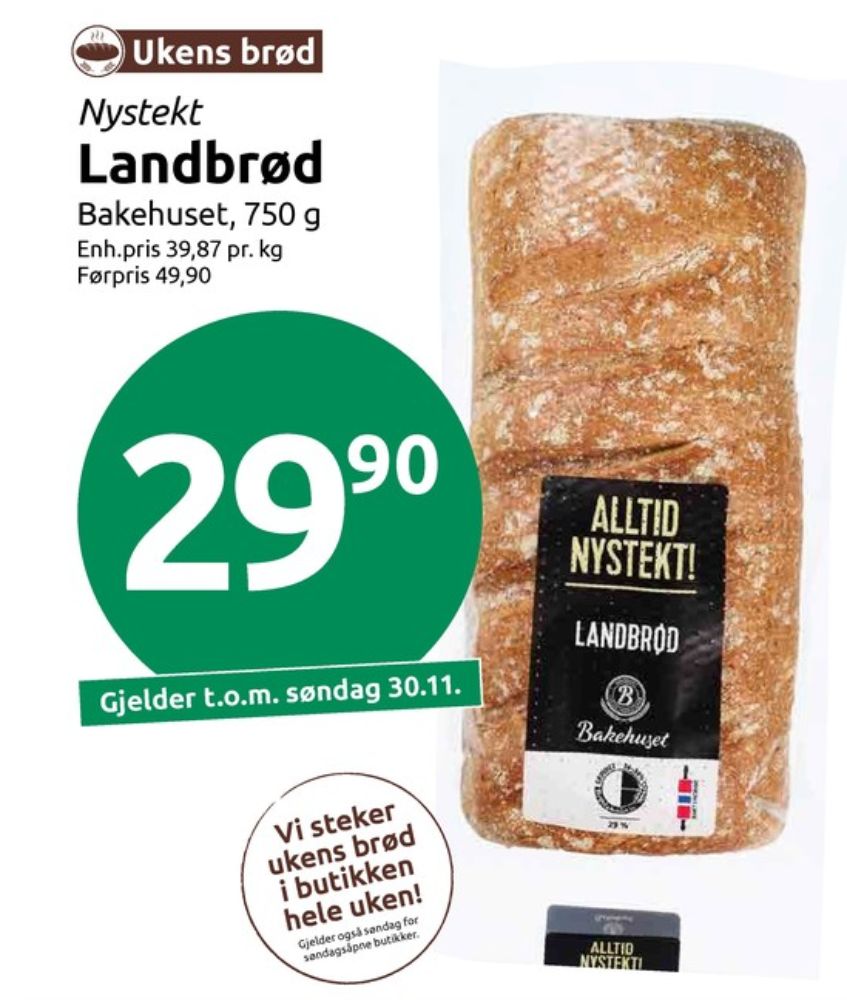 Bakehuset, Brød