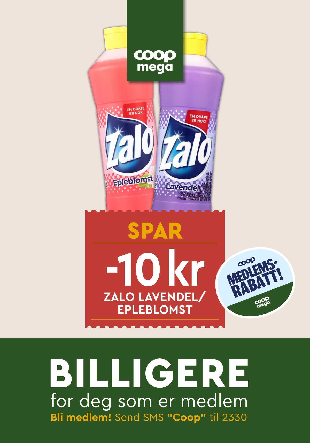 Se Coop Mega kundeavis for uke 49 på Tilbudsuken.no. Se gode tilbud på mange varer, f.eks. rengjøringsmiddel zalo eller andre varer. Les kundeavisen her! Side 18