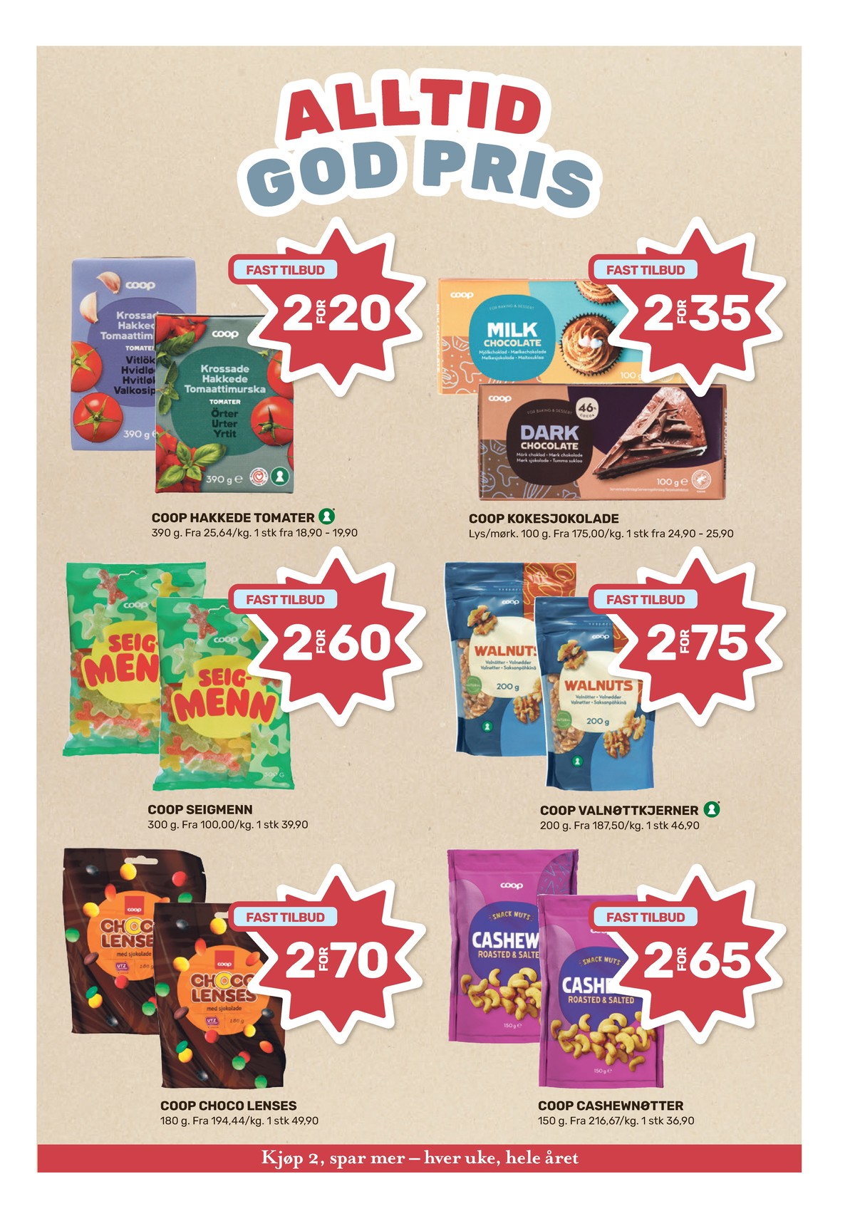 Se Coop Marked kundeavis for uke 49 på Tilbudsuken.no. Se gode tilbud på mange varer, f.eks. tomater hakkede coop eller kokesjokolade coop. Les kundeavisen her! Side 3