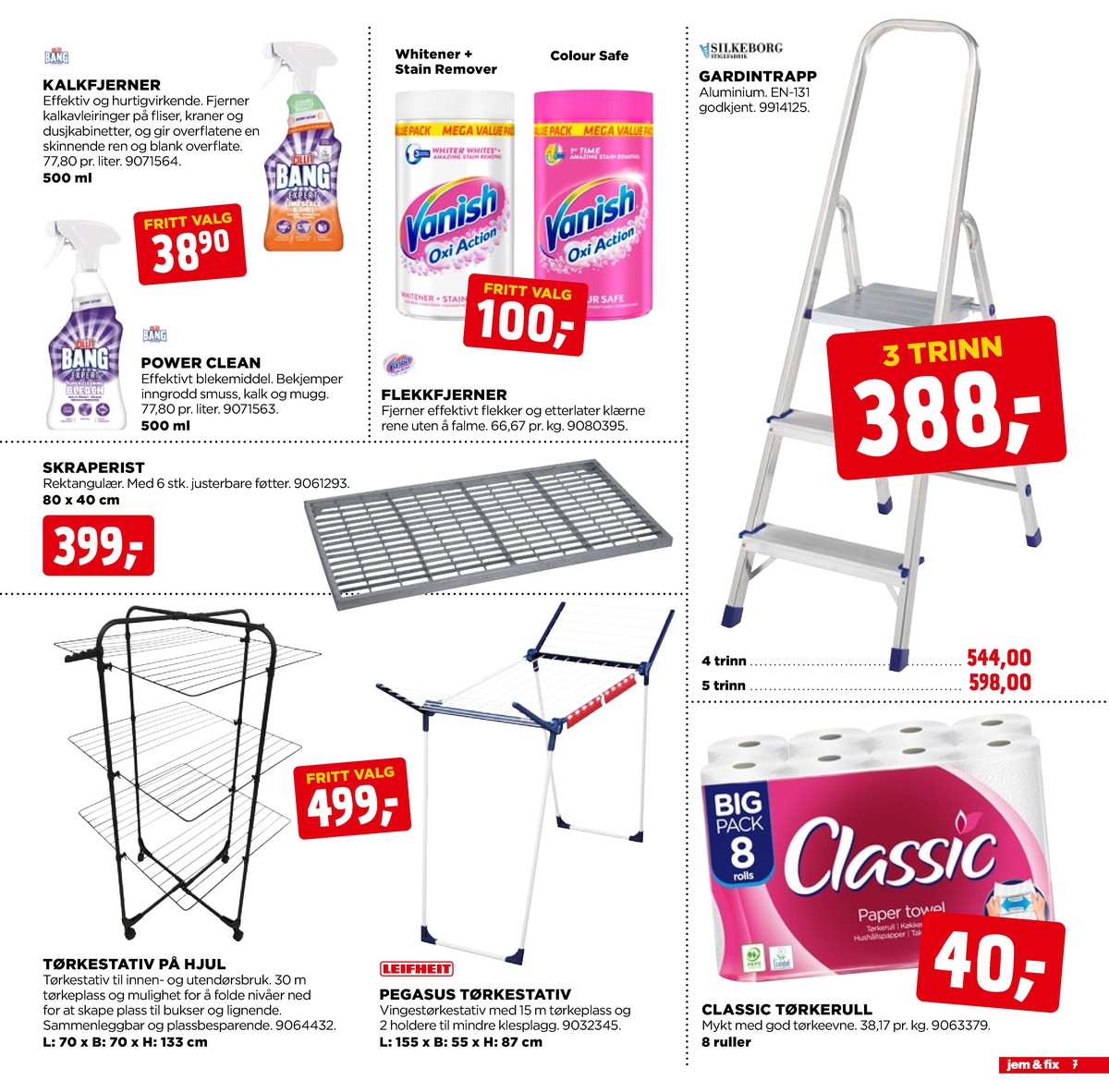 Se Jem & Fix kundeavis for uge 49 på Tilbudsuken.no. Se gode tilbud på mange varer. Les kundeavisen her! Side 7