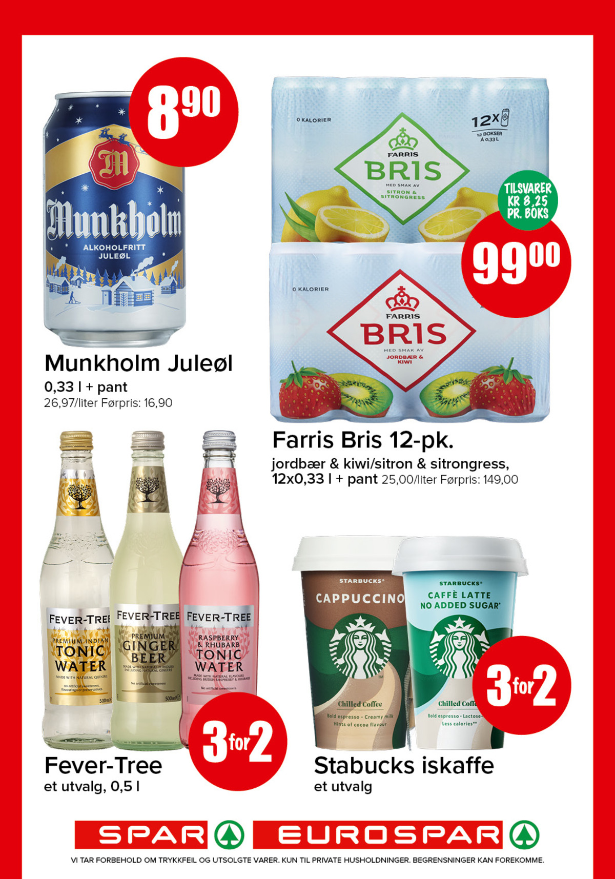 Se Spar - Eurospar kundeavis for uke 49 på Tilbudsuken.no. Se gode tilbud på mange varer, f.eks. Øl juleøl eller mineralvann 12 pk. bris. Les kundeavisen her! Side 10