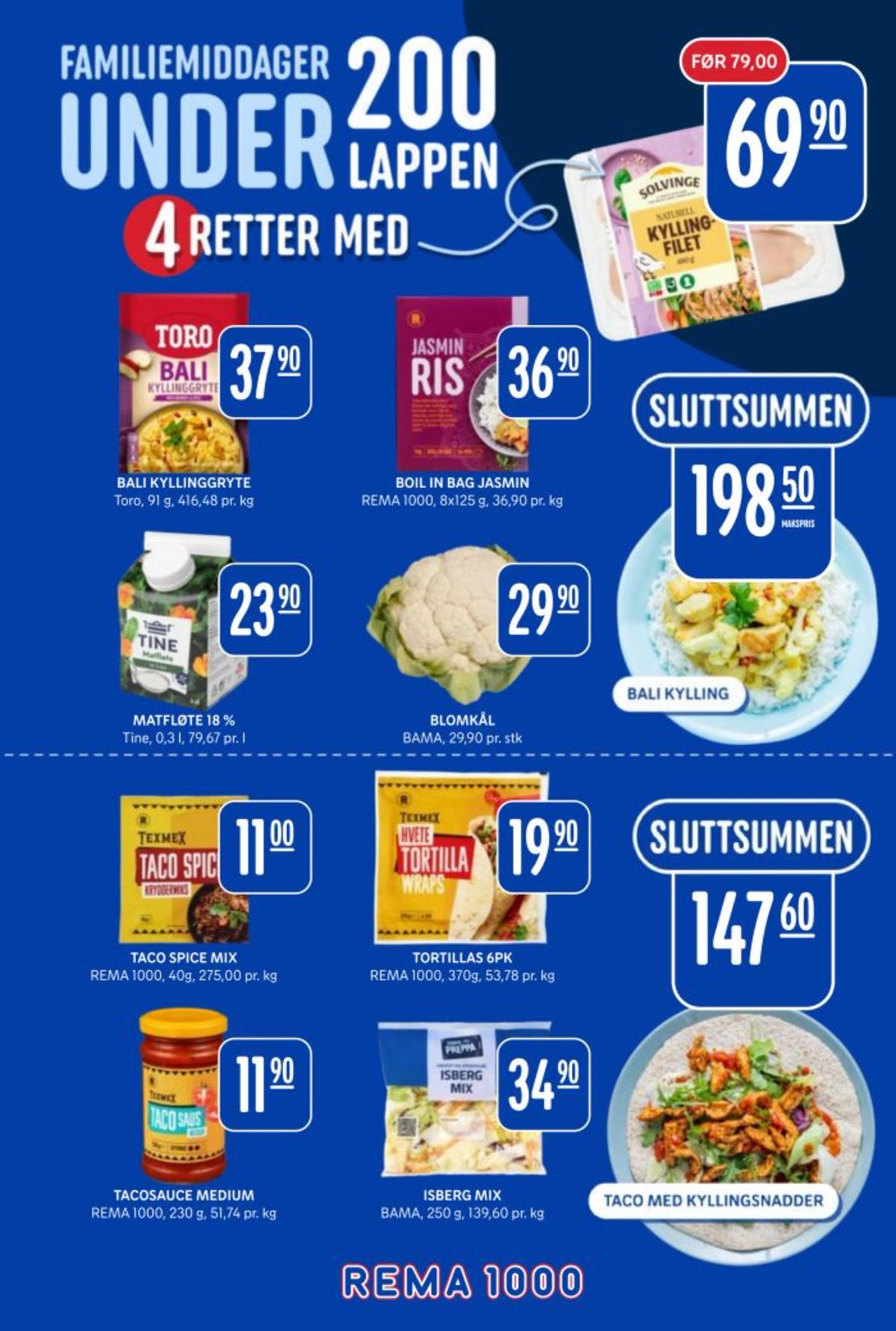 Se Rema 1000 kundeavis for uke 49 på Tilbudsuken.no. Se gode tilbud på mange varer, f.eks. jasminris rema 1000 eller bali kyllinggryte toro. Les kundeavisen her! Side 10