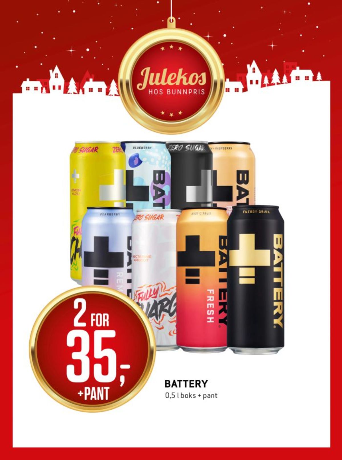 Se Bunnpris kundeavis for uke 49 på Tilbudsuken.no. Se gode tilbud på mange varer, f.eks. energidrikk battery eller energidrikk battery. Les kundeavisen her! Side 19