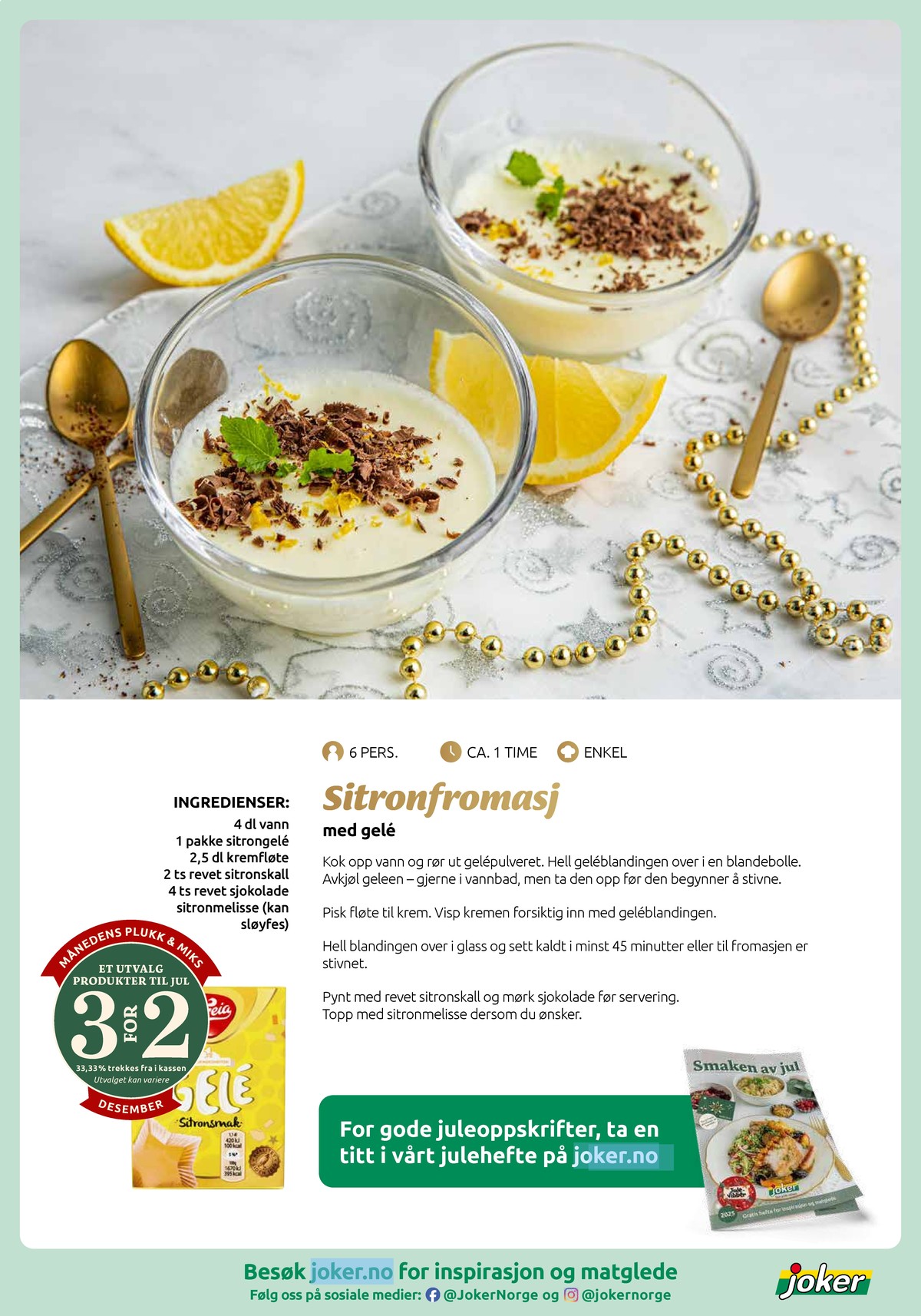 Se Joker kundeavis for uge 49 på Tilbudsuken.no. Se gode tilbud på mange varer. Les kundeavisen her! Side 19