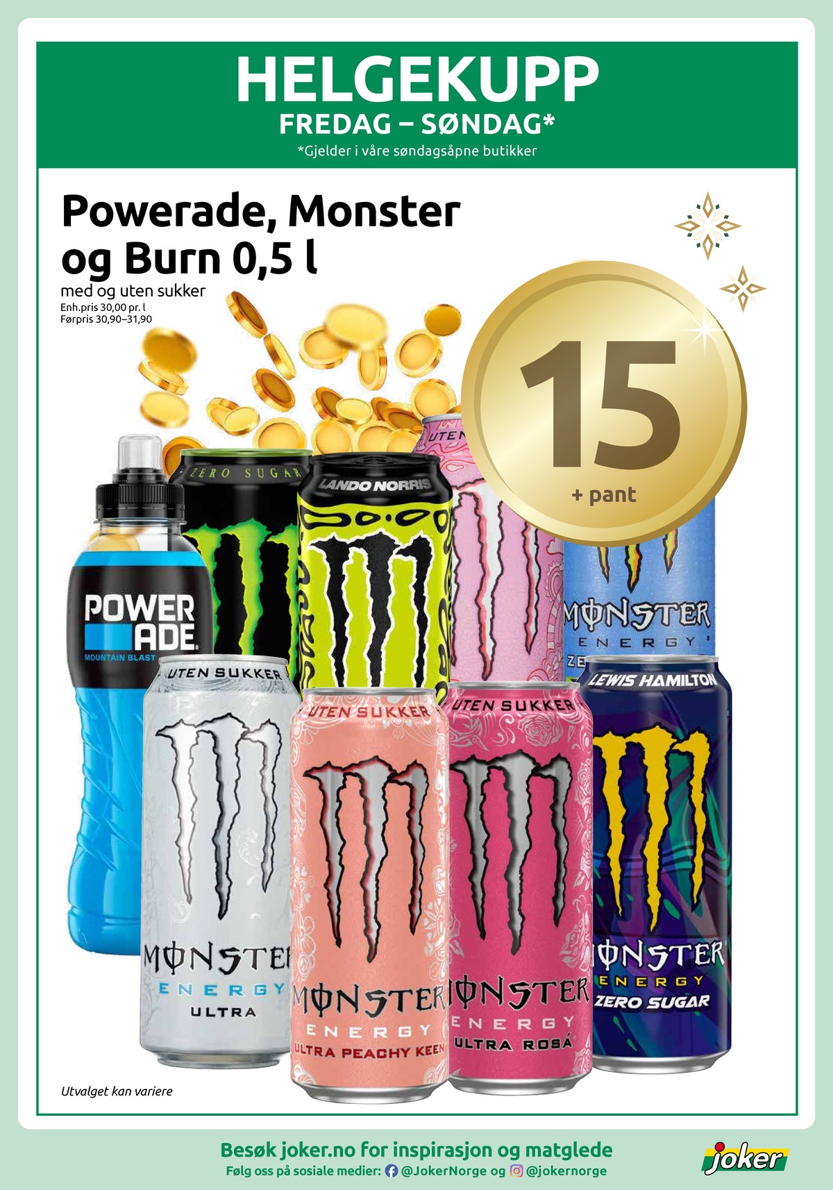 Se Joker kundeavis for uke 49 på Tilbudsuken.no. Se gode tilbud på mange varer, f.eks. energidrikk red bull eller energidrikk red bull. Les kundeavisen her! Side 7