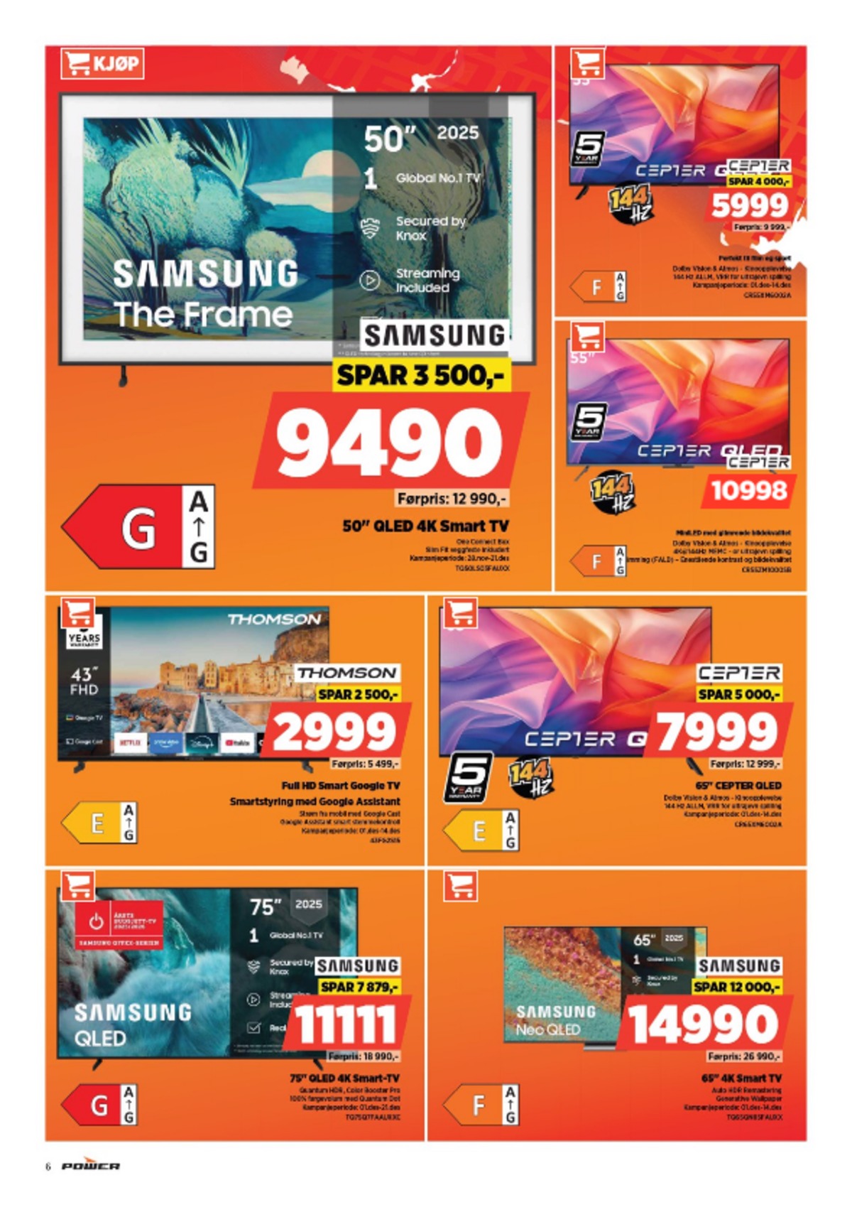 Se Power kundeavis for uge 49 på Tilbudsuken.no. Se gode tilbud på mange varer. Les kundeavisen her! Side 6
