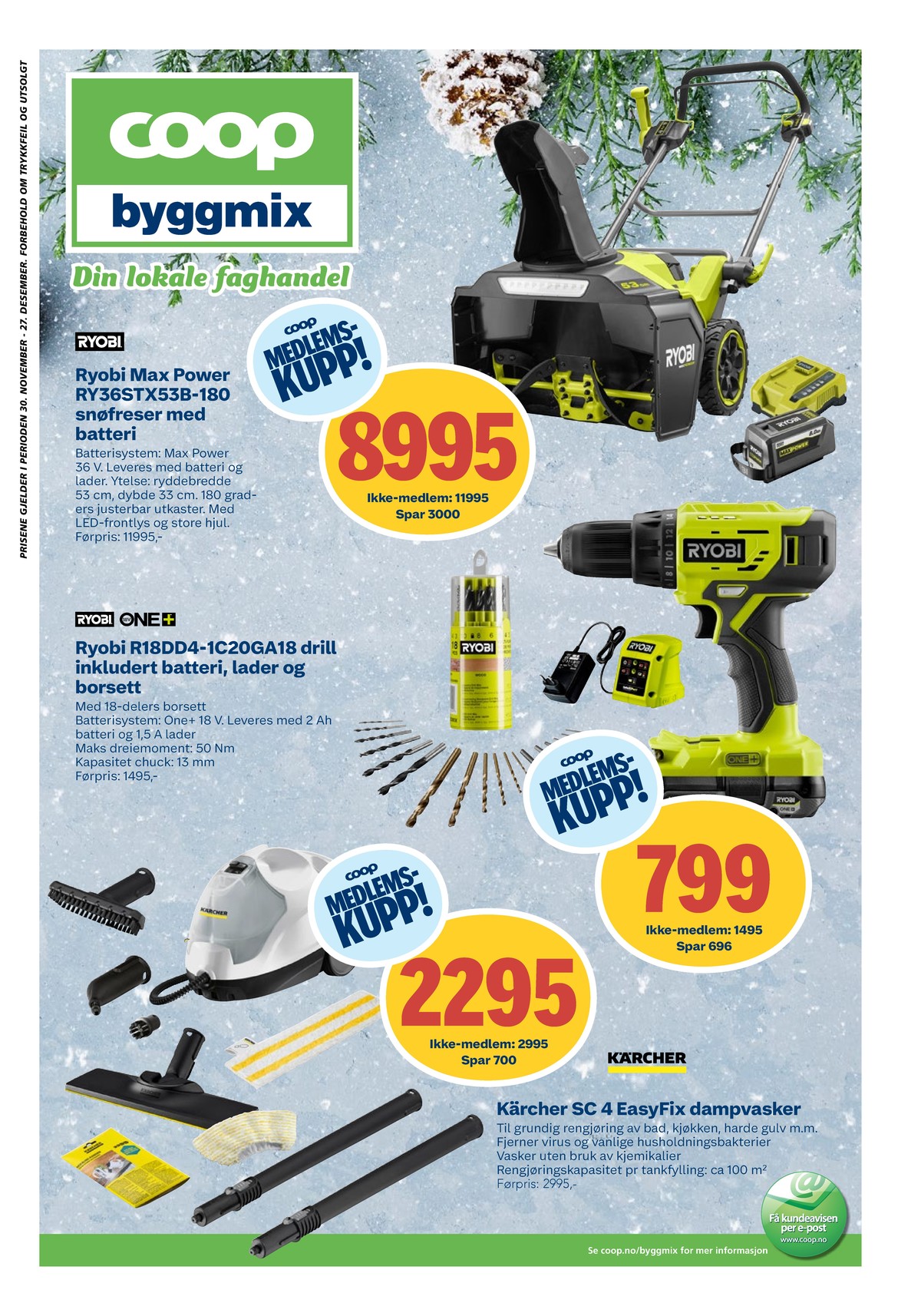 Se Coop Byggmix kundeavis for uge 50 på Tilbudsuken.no. Se gode tilbud på mange varer. Les kundeavisen her! Side 1