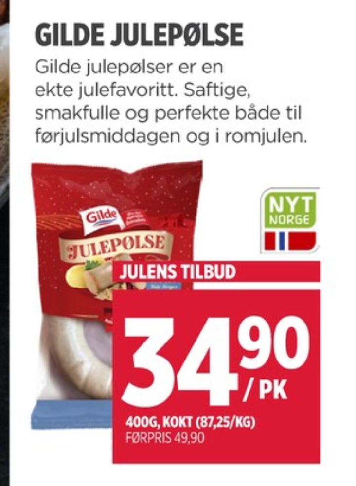 Gilde, Julepølse