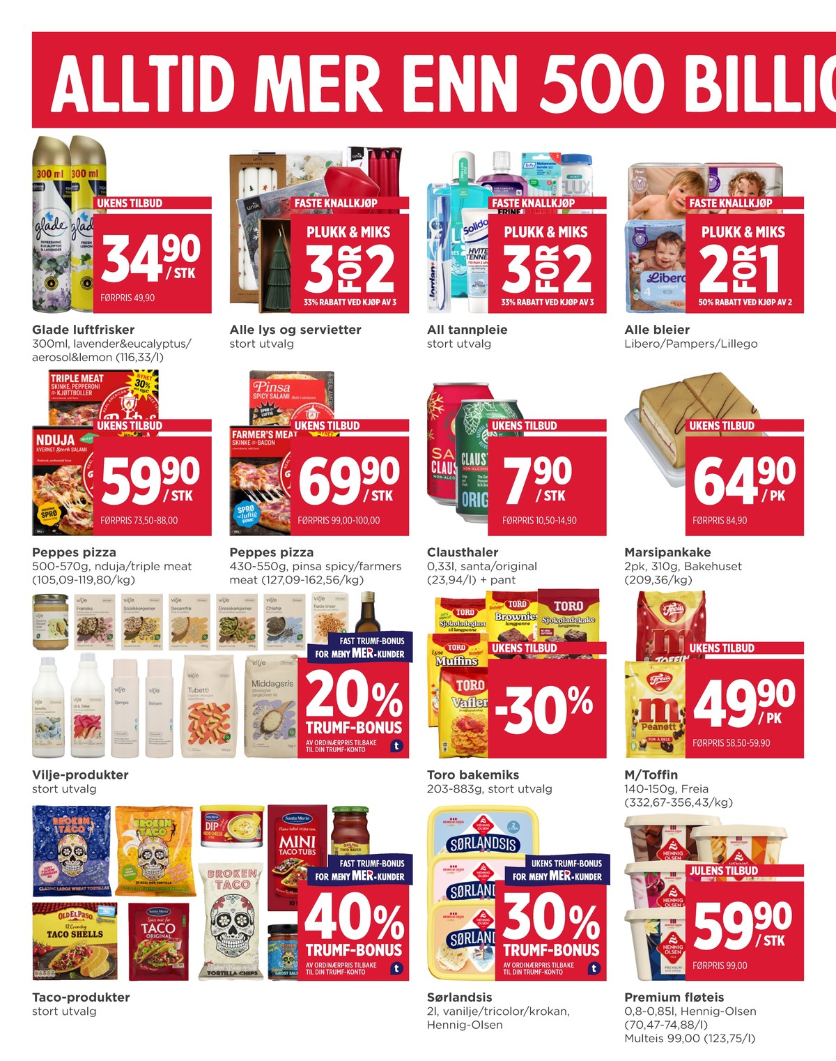 Se Meny kundeavis for uke 50 på Tilbudsuken.no. Se gode tilbud på mange varer, f.eks. luftfrisker glade eller telys unik. Les kundeavisen her! Side 10