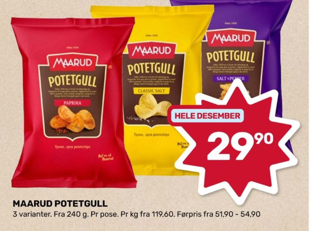 Maarud, Potetgull Salt & Pepper