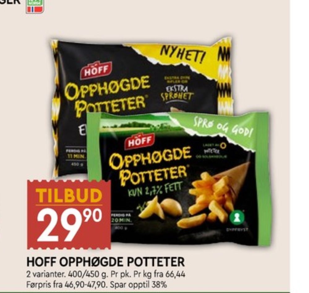 Hoff, Opphøgde Poteter Ekstra Sprø