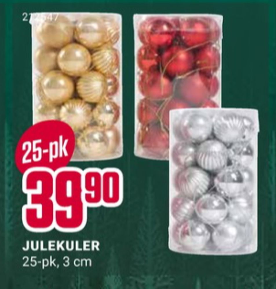 Ukjent, Julekule