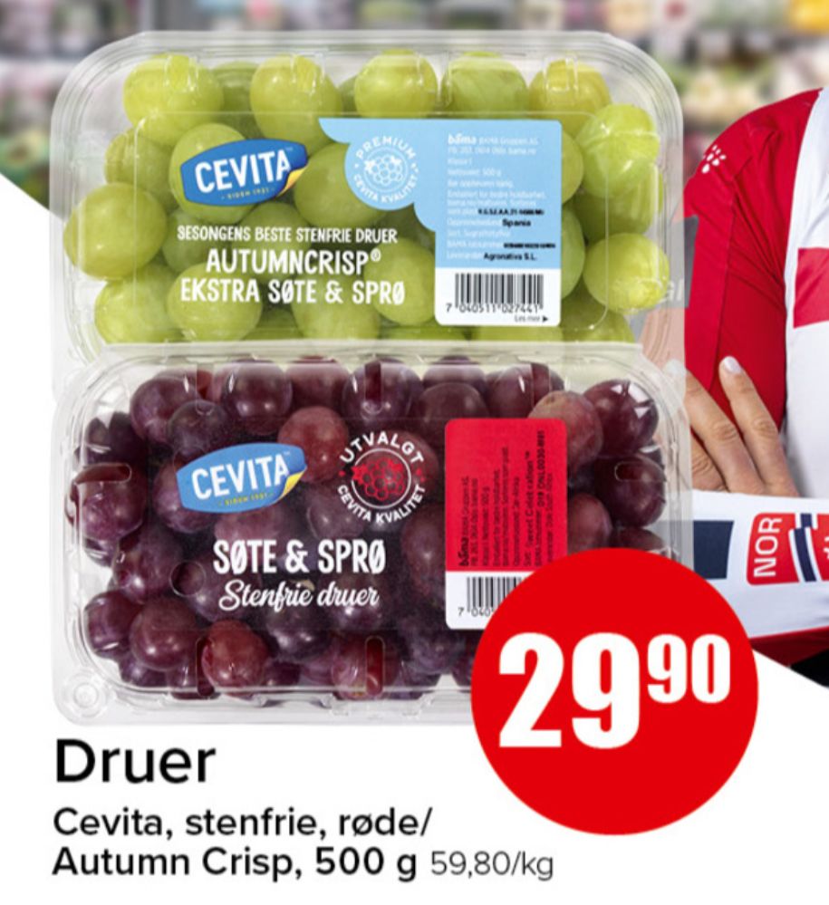 Cevita, Druer