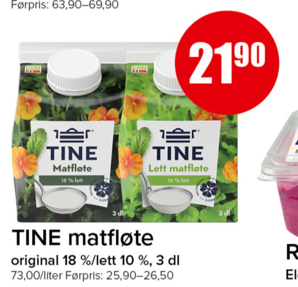 Tine, Matfløte