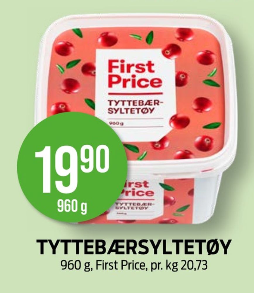 First Price, Tyttebær 960 gr.