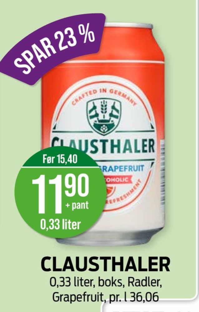 Clausthaler, Radler Grapefruit
