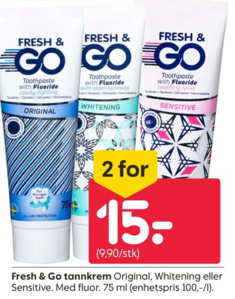 Fresh & Go, Tannkrem