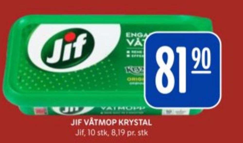 Jif, Engangsmopp