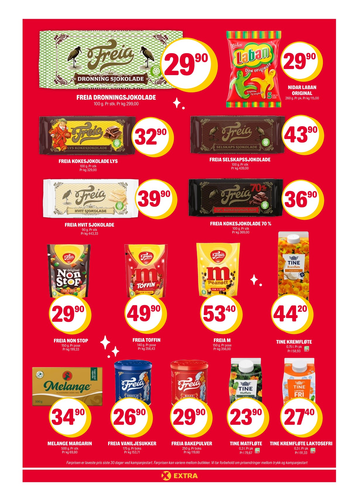 Se Coop Extra kundeavis for uke 51 på Tilbudsuken.no. Se gode tilbud på mange varer, f.eks. kokesjokolade dronning eller godterier laban. Les kundeavisen her! Side 23
