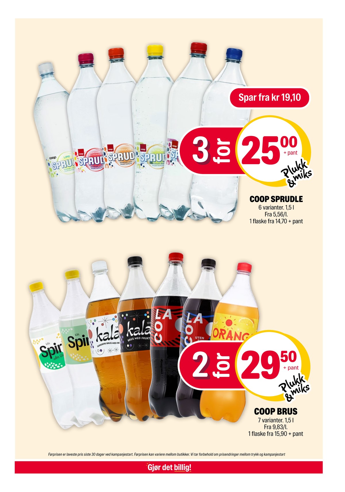 Se Coop Extra kundeavis for uke 51 på Tilbudsuken.no. Se gode tilbud på mange varer, f.eks. vann med kulsyre bringebær & eple sprudle eller vann med kulsyre naturell sprudle. Les kundeavisen her! Side 28