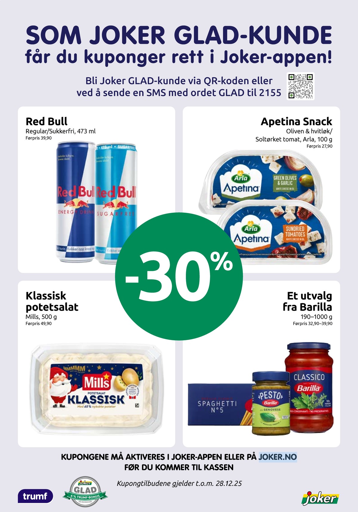 Se Joker kundeavis for uke 51 på Tilbudsuken.no. Se gode tilbud på mange varer, f.eks. energidrikk red bull eller energidrikk red bull. Les kundeavisen her! Side 26