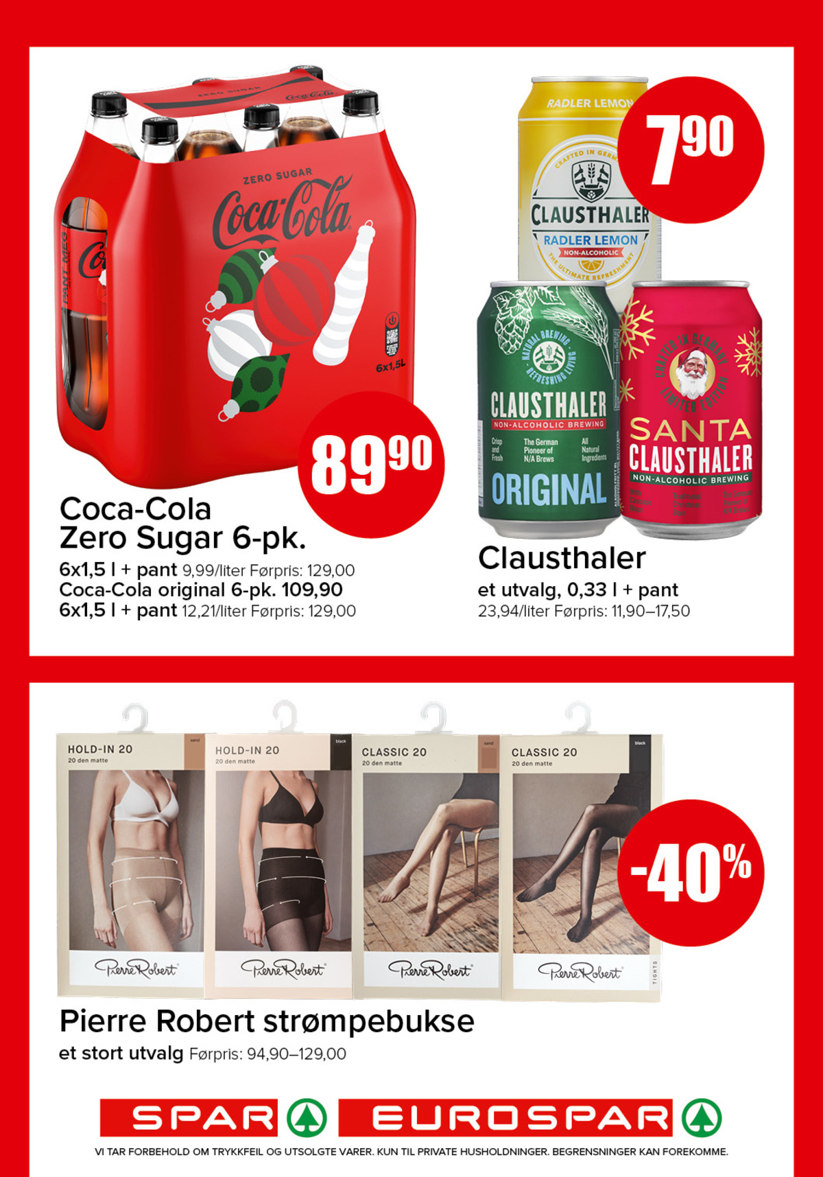 Se Spar - Eurospar kundeavis for uke 51 på Tilbudsuken.no. Se gode tilbud på mange varer, f.eks. Øl santa clausthaler eller coca cola zero 6 pk. coca-cola zero. Les kundeavisen her! Side 11