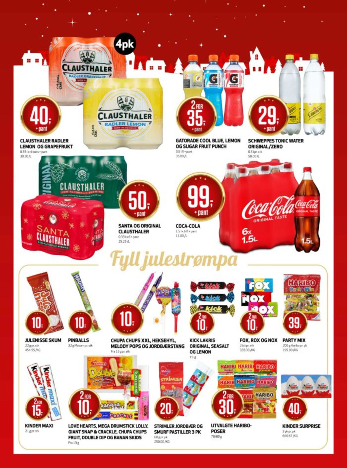 Se Bunnpris kundeavis for uke 51 på Tilbudsuken.no. Se gode tilbud på mange varer, f.eks. radler lemon 4 pk. clausthaler eller radler grapefruit 4 pk. clausthaler. Les kundeavisen her! Side 18
