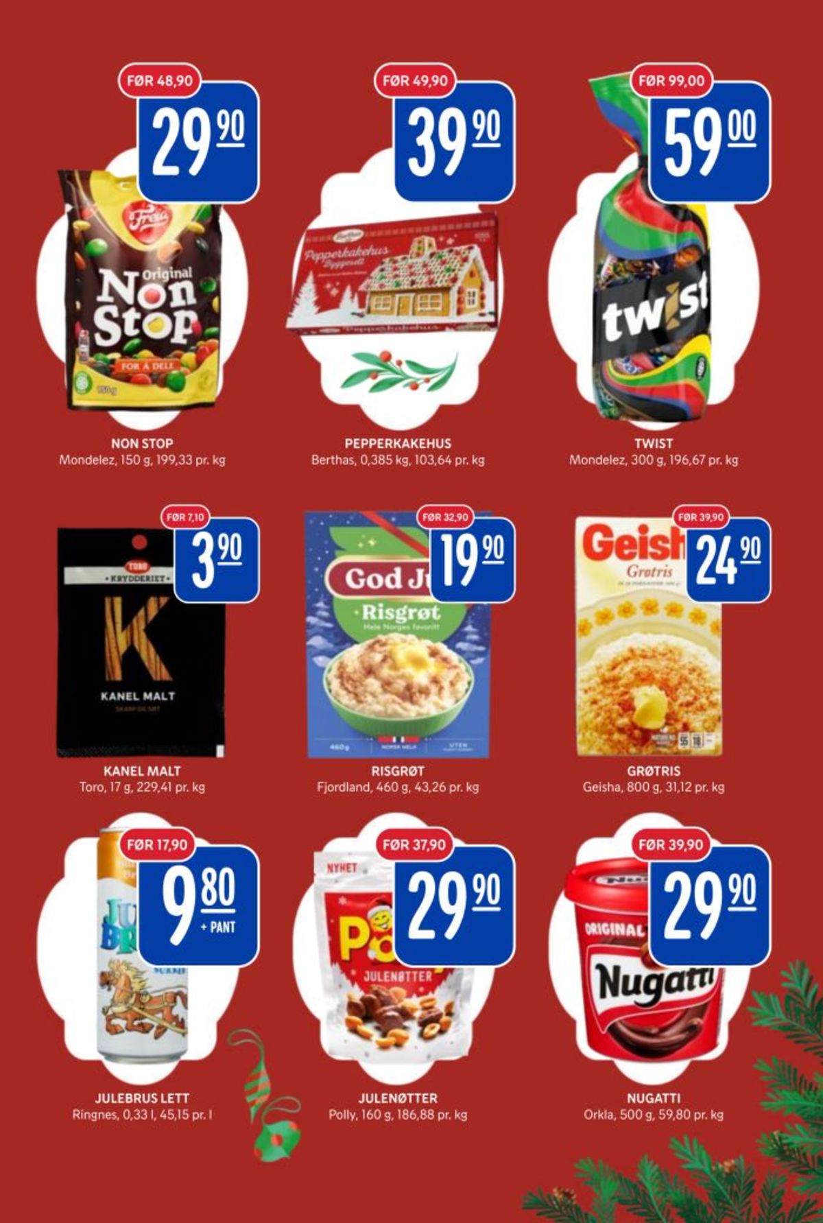 Se Rema 1000 kundeavis for uke 51 på Tilbudsuken.no. Se gode tilbud på mange varer, f.eks. konfekt twist eller pepperkaker berthas. Les kundeavisen her! Side 4