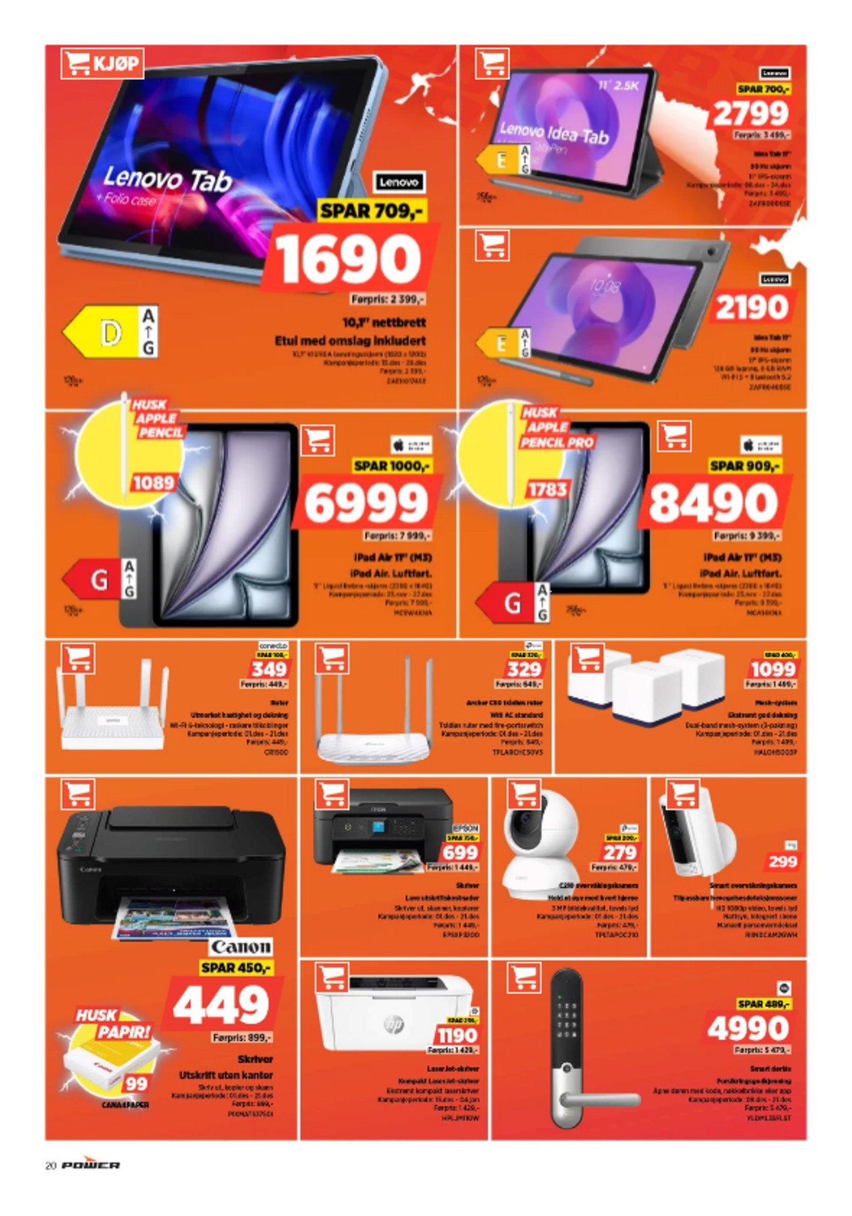 Se Power kundeavis for uge 51 på Tilbudsuken.no. Se gode tilbud på mange varer. Les kundeavisen her! Side 20