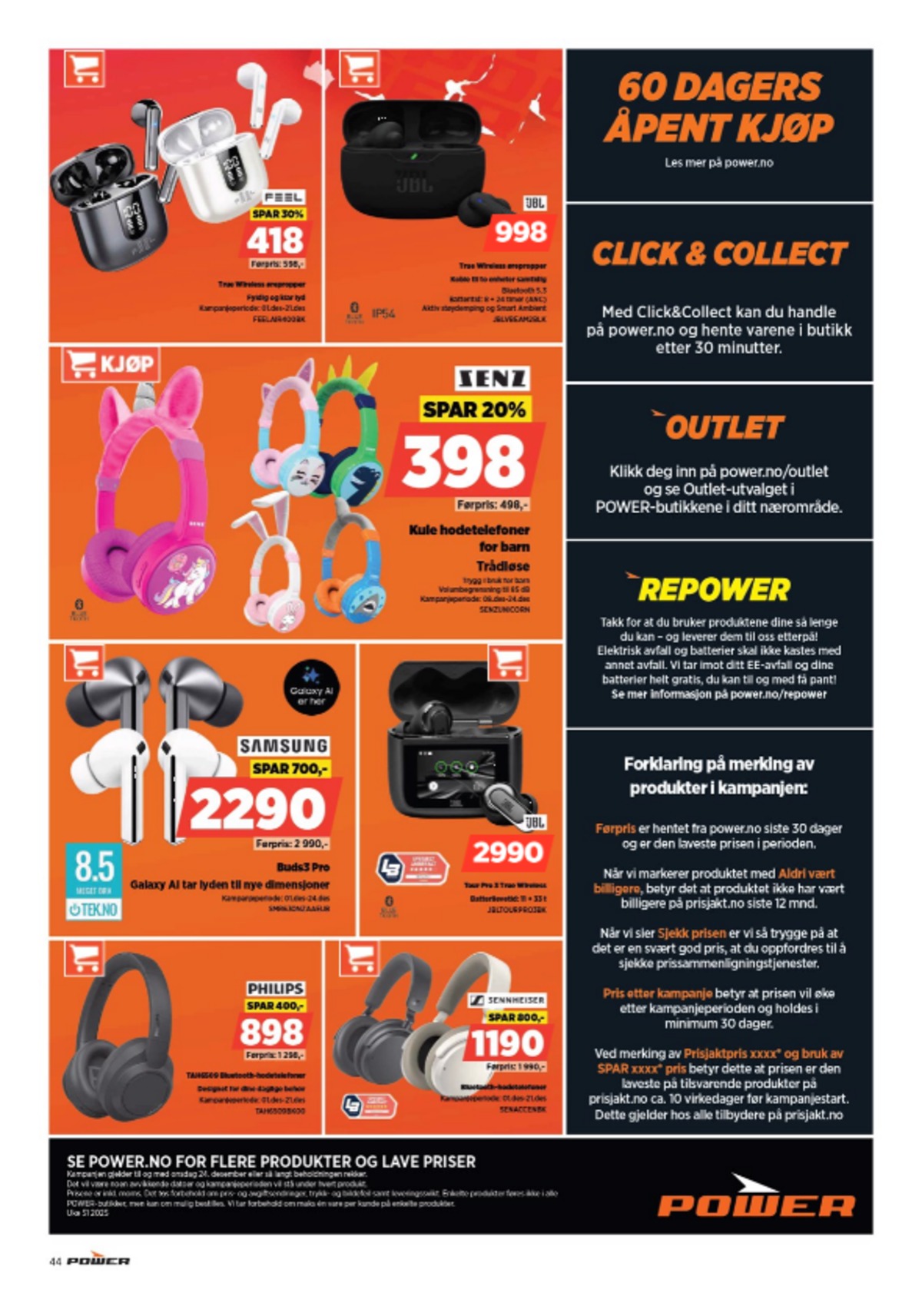Se Power kundeavis for uge 51 på Tilbudsuken.no. Se gode tilbud på mange varer. Les kundeavisen her! Side 44