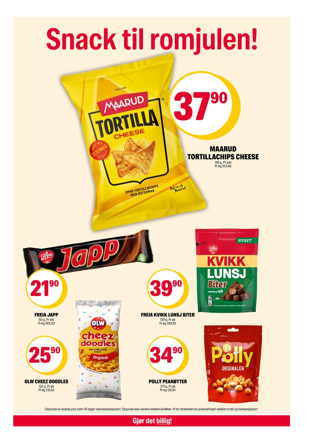 Se Coop Extra kundeavis for uke 52 på Tilbudsuken.no. Se gode tilbud på mange varer, f.eks. tortilla cheese chips maarud eller sjokoladebar kvikk lunsj. Les kundeavisen her! Side 12