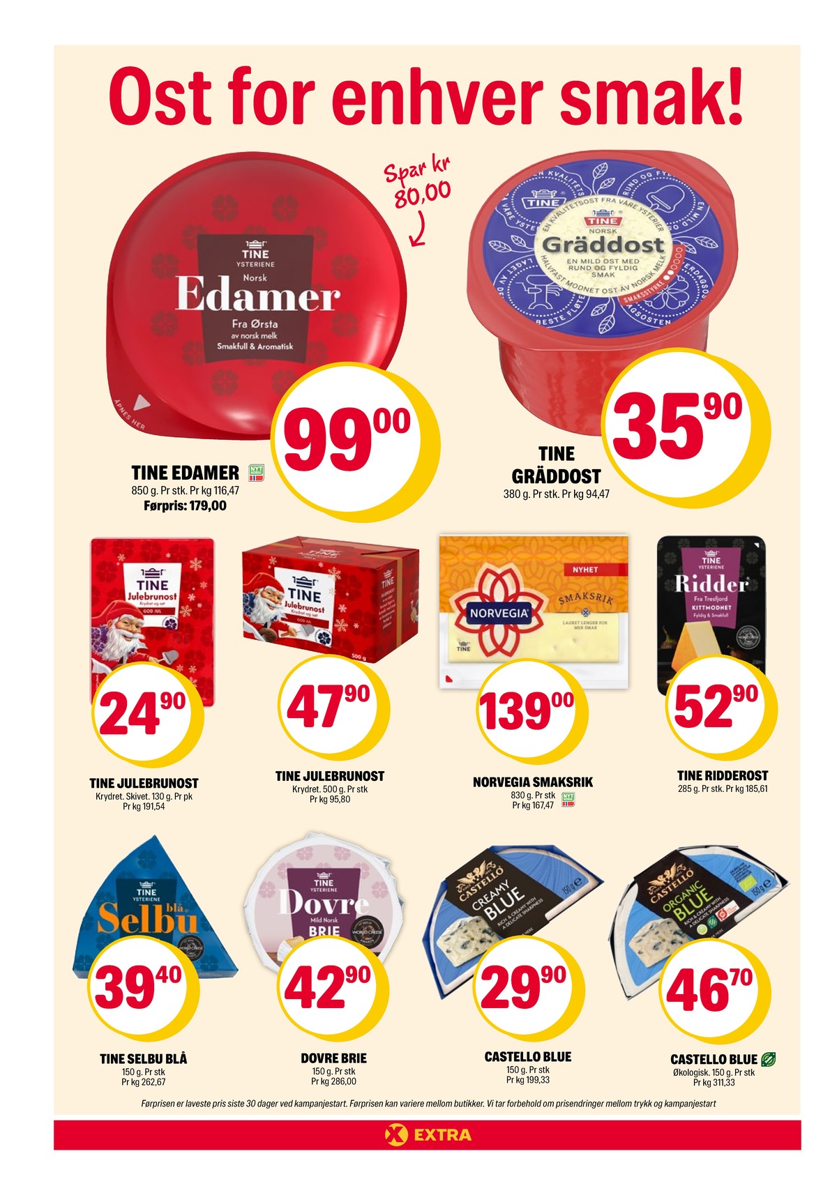 Se Coop Extra kundeavis for uke 52 på Tilbudsuken.no. Se gode tilbud på mange varer, f.eks. edamer tine eller gräddost tine. Les kundeavisen her! Side 15