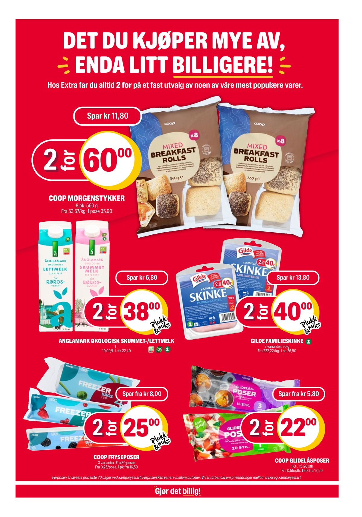 Se Coop Extra kundeavis for uke 52 på Tilbudsuken.no. Se gode tilbud på mange varer, f.eks. morgenstykker coop eller familieskinke grillkrydder løvtynn. Les kundeavisen her! Side 24