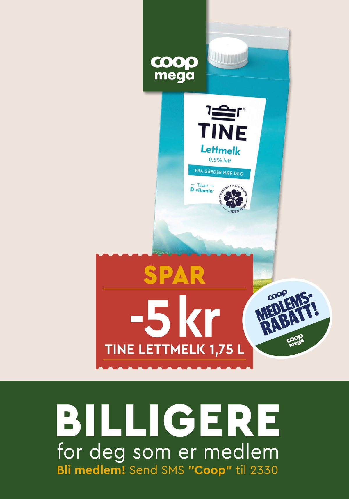 Se Coop Mega kundeavis for uke 52 på Tilbudsuken.no. Se gode tilbud på mange varer, f.eks. lettmelk 0,5% tine eller andre varer. Les kundeavisen her! Side 15
