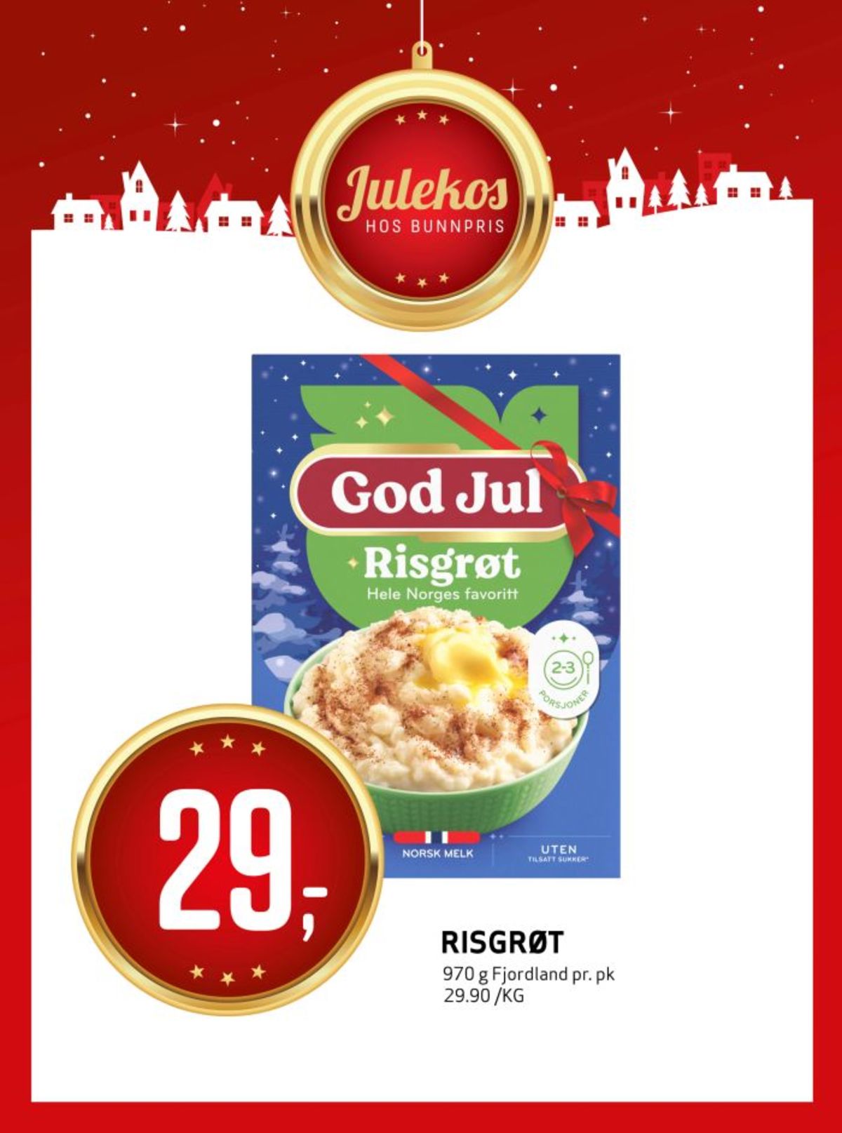 Se Bunnpris kundeavis for uke 52 på Tilbudsuken.no. Se gode tilbud på mange varer, f.eks. risgrøt fjordland eller andre varer. Les kundeavisen her! Side 2