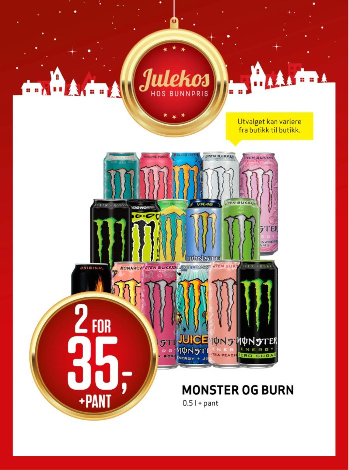 Se Bunnpris kundeavis for uke 52 på Tilbudsuken.no. Se gode tilbud på mange varer, f.eks. energidrikk monster energy eller energidrikk monster energy. Les kundeavisen her! Side 19